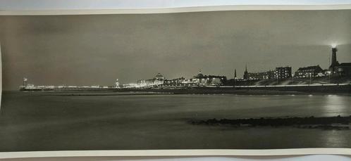 C999 Scheveningen Nacht XXL 59 x 24 cm Vuurtoren Zee Pier, Verzamelen, Foto's en Prenten, Voor 1940, Ophalen of Verzenden