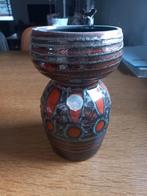 Vintage vaas, aardewerk, oranje/bruin, Ophalen of Verzenden
