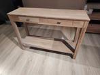 Eiken whitewash finish sidetable, Huis en Inrichting, Tafels | Sidetables, Ophalen, Gebruikt, 25 tot 50 cm, Rechthoekig