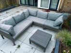Loungeset hoekbank en tafel, Ophalen, Zo goed als nieuw