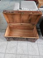 Decoratieve Houtsnijwerk Dekenkist, Ophalen of Verzenden