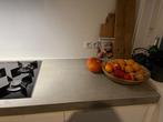 Keukenblad keramisch lichtgrijs betonlook., Ophalen, 200 cm of meer, Minder dan 100 cm, Grijs