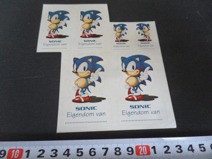 sticker set strip   SONIC, Verzamelen, Stickers, Zo goed als nieuw, Bedrijf of Vereniging, Ophalen