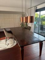 Massief houten eettafel - 250x100 cm, Ophalen, Gebruikt, Bruin, Tweepersoons