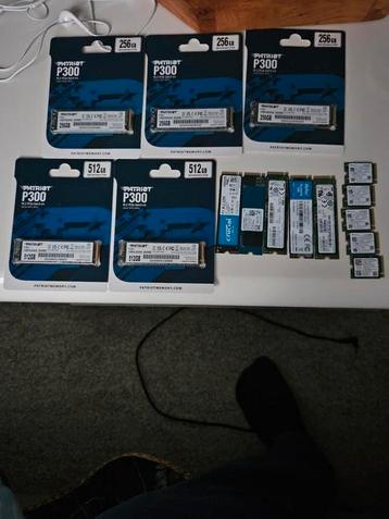 Partij ssd 1tb/256 en partij ram pc 4 32gb/16gb beschikbaar voor biedingen