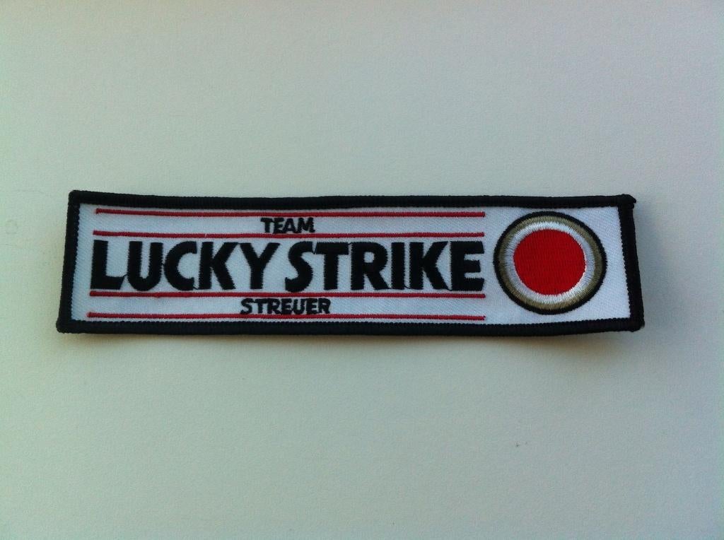 Egbert Streuer Team Lucky strike Streuer patch badge, Ophalen of Verzenden, Nieuw, Motoren