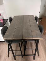 Bartafel met 4 barstoelen, Huis en Inrichting, Ophalen, Zo goed als nieuw