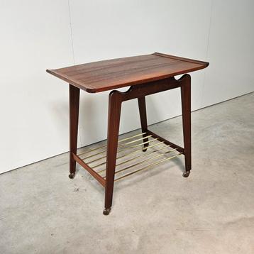 Vintage barcart teak messing beschikbaar voor biedingen