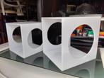 set wit plexi bijzet tafels jaren 70 design space age retro, Gebruikt, ?, ?, ?