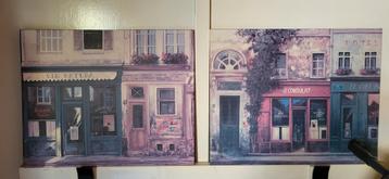 Franse Tafereel Reproducties - Set van 2 beschikbaar voor biedingen