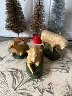 3 antieke schaapjes, Ophalen of Verzenden, Zo goed als nieuw
