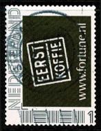 Persoonlijke postzegel : Eerst koffie, Postzegels en Munten, Postzegels | Nederland, Na 1940, Ophalen of Verzenden, Gestempeld