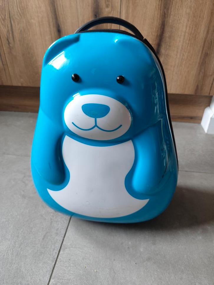 Leuke Kinderkoffer - Blauwe Beer, Kinderen en Baby's, Babymode-accessoires, Gebruikt, Ophalen