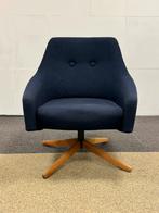 Montis Puk Fauteuil blauw stof Design draai stoel, Huis en Inrichting, Fauteuils, Gebruikt, Stof, Ophalen of Verzenden