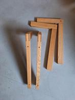 Essenhouten Boekenplanksteunen 25x40cm, Ophalen