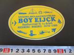 sticker roermond maasniel modelbouwcentrum BOY EIJCK, Verzamelen, Stickers, Ophalen, Zo goed als nieuw