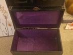 Vintage Sieradendoos met Paarse Voering, Antiek en Kunst, Ophalen of Verzenden