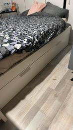 Brimnes bed ikea, Huis en Inrichting, Slaapkamer | Bedden, Ophalen, Wit, Tweepersoons, 140 cm