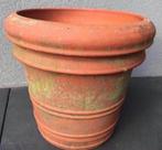 Grote oude Italiaanse terracotta pot bloempot 31/35cm, 25 tot 40 cm, Gebruikt, Rond, Minder dan 40 cm