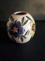 Pul Rond beige met bloemen, Ophalen of Verzenden