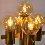 Vloerlamp Hans Agne Jakobsson 60s design messing met glas, Ophalen, Glas, 150 tot 200 cm
