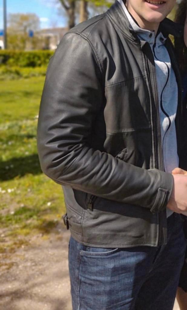 Vanguard Leren Jas Heren XL - Zo Goed Als Nieuw!, Kleding | Heren, Jassen | Zomer, Zo goed als nieuw, Maat 56/58 (XL), Groen, Ophalen of Verzenden