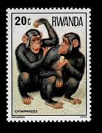 postzegel 820 Rwanda apen Chimpansee, Ophalen of Verzenden, Overige landen, Postfris