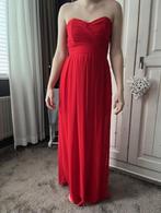 Rode lange voile strapless avondjurk, Kleding | Dames, Galajurk, Ophalen of Verzenden, Zo goed als nieuw, TFNC London