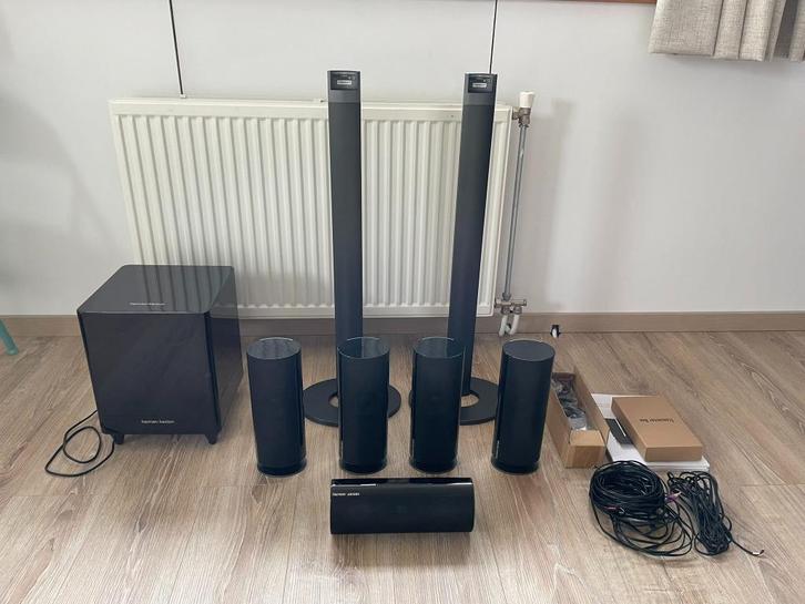 Harman Kardon HKTS 65BQ incl. luidsprekerstandaards, Audio, Tv en Foto, Luidsprekers, Gebruikt, Complete surroundset, 120 watt of meer