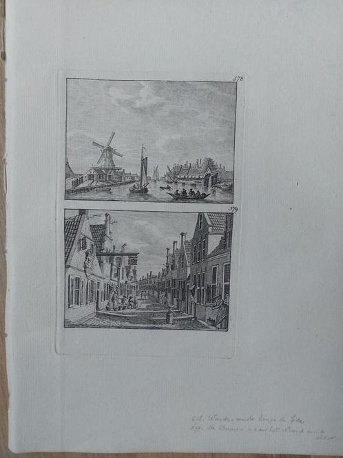 578 Wouds-einde Woudsend lands de Ee en De Buuren Buren, Antiek en Kunst, Kunst | Etsen en Gravures, Ophalen of Verzenden