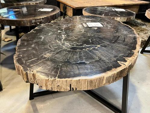 tafelblad versteend hout 100cm, Huis en Inrichting, Tafels | Salontafels, Nieuw, 50 tot 75 cm, 50 tot 100 cm, 100 tot 150 cm, Ovaal