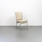 2x Montis Spica Stoel Crème/Wit Leder - RVS Frame, Huis en Inrichting, Stoelen, Niet ingevuld, Gebruikt, Wit, Niet ingevuld