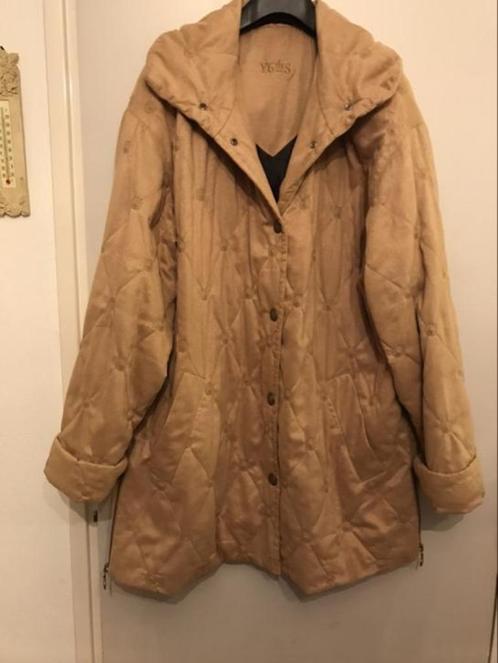 Okergele stoffen jas merk C&A maat 40, Kleding | Dames, Jassen | Winter, Zo goed als nieuw, Maat 38/40 (M), Overige kleuren, Ophalen of Verzenden