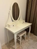 HEMNES Toilettafel met spiegel, wit, 100x50 cm, Ophalen, Gebruikt, 100 tot 150 cm, 50 tot 100 cm