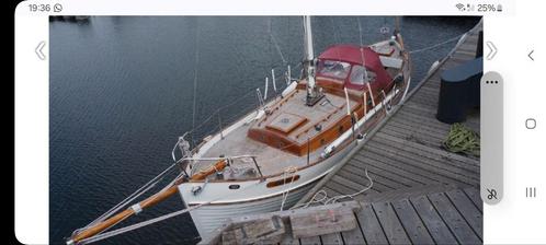 Klassiek Houten Zeiljacht, Watersport en Boten, Kajuitzeilboten en Zeiljachten, Gebruikt, Tourjacht of Cruiser, Hout, 9 tot 12 meter