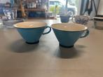 Arabia Finland Harlekin Kopjes - Turquoise Vintage Set, Ophalen of Verzenden