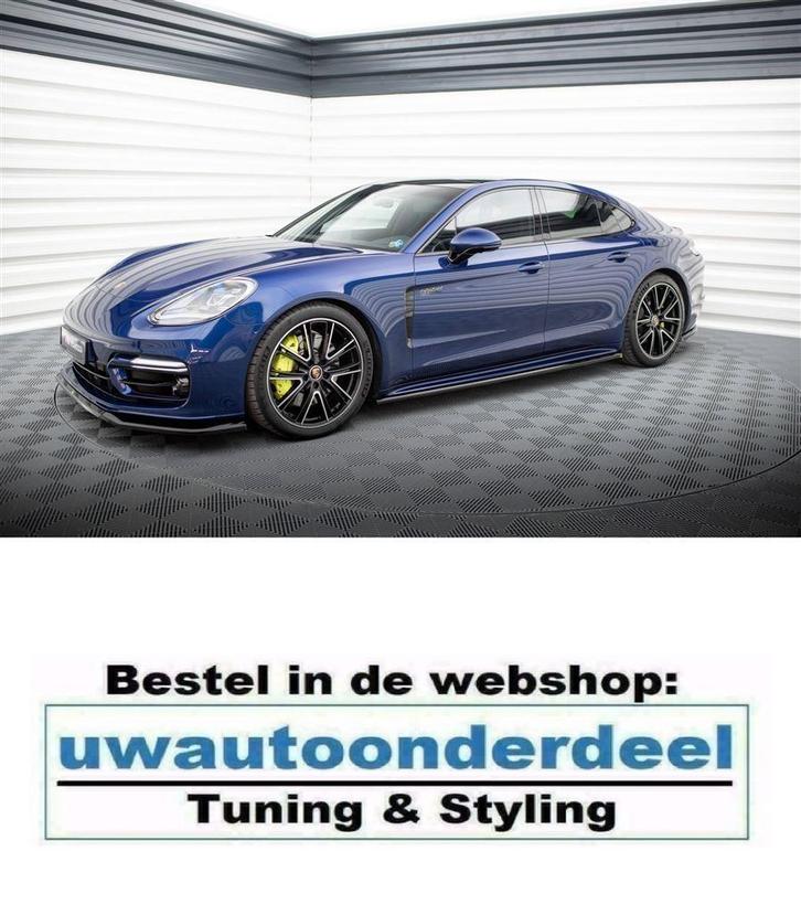 Maxton Porsche Spoiler Splitter Lip Voor Panamera 971 Hybird, Auto diversen, Tuning en Styling, Verzenden