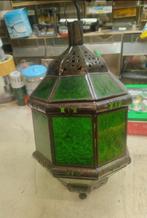 Groene Vintage Lantaarn, Antiek en Kunst, Ophalen of Verzenden