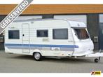 Hobby Excellent 470|Rondzit|Sanitair|Voortent|4 Persoons|, Dwarsbed, Rondzit, Hobby, Bedrijf