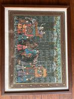 Oude Indiase tekening in lijst, Ophalen of Verzenden