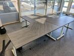 Hoekbureau 240x200 incl. ladeblok en evt. uitbreidingsdeel, Ophalen, In hoogte verstelbaar, Gebruikt, Bureau