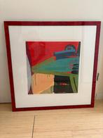 Kleurenlitho 49x49 in lijst 75x75,  Rob Kars, Antiek en Kunst, Kunst | Litho's en Zeefdrukken