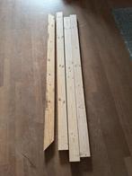 Vuren balken 44x95mm, 170-180cm, 4 stuks, Doe-het-zelf en Verbouw, Hout en Planken, Ophalen, Gebruikt, 25 tot 50 mm, Balk