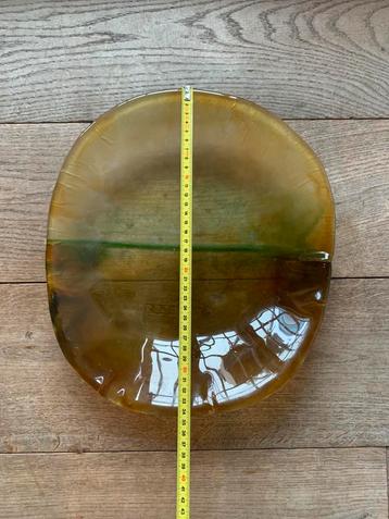 Glas glazen schaal desing handgemaakt kunst beernem beschikbaar voor biedingen