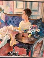 Groot kleurrijk schilderij! ophalen in Leiden, Ophalen of Verzenden