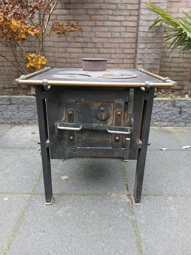 Gietijzeren Kachel, Huis en Inrichting, Kachels, Gebruikt, Vrijstaand, Houtkachel, Hout, Ophalen