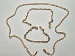 Goud 14 karaats gouden ketting plus 2 armbandjes 29 gram, Ophalen of Verzenden, Goud