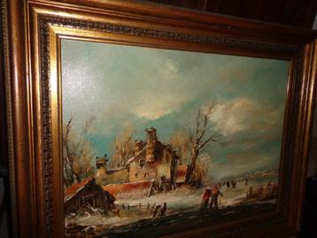 *J. Berghmans (1891)- Prachtig groot schilderij -Zie ARTO... beschikbaar voor biedingen