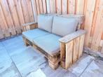 Palletbank met kussens, Tuin en Terras, Ophalen, Gebruikt, Hout