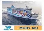 MOBY AKI (Moby Lines) Italia, Ophalen of Verzenden, Nieuw, Motorboot, Kaart, Foto of Prent
